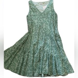 Calvin Klein soft Green Floral V-Neck Sundress